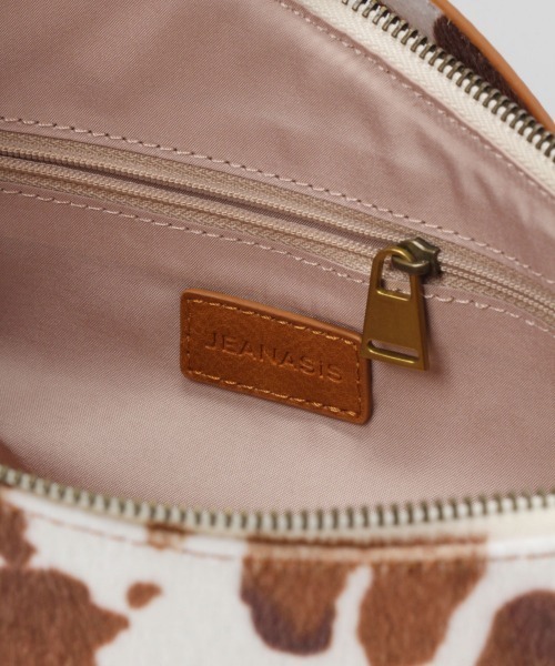 JEANASIS(ジーナシス)の「ムーンバケットバッグ/957493(ショルダーバッグ・レディース・オフホワイト/ブラウン系その他/ブラック・FREE)」の5枚目の写真