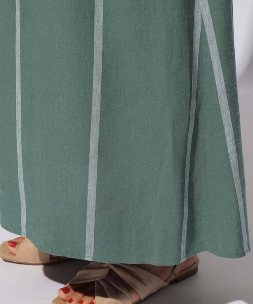 BAYFLOW（ベイフロー）の「MIEコラボ/キャミワンピース（レンチング(TM)エコヴェロ(TM)繊維使用）（ワンピース・レディース・ホワイト/グリーン・SMALL/MEDIUM）」の18枚目の写真