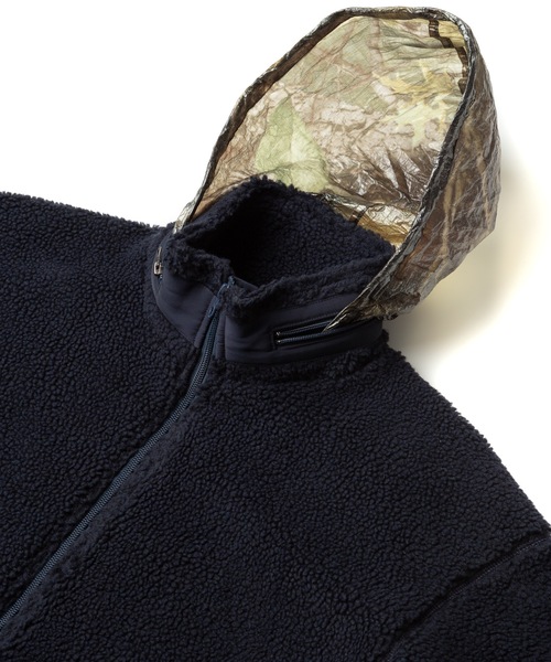 Sandinista(サンディニスタ)の「High-Neck Pile Jacket / 厚手ボア立ち襟ジャケット(その他アウター・メンズ・ブラック/ネイビー/ナチュラル・SMALL/MEDIUM/LARGE)」の11枚目の写真