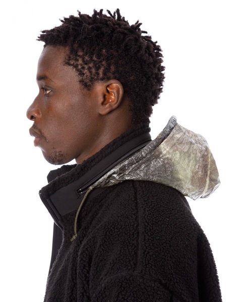 Sandinista(サンディニスタ)の「High-Neck Pile Jacket / 厚手ボア立ち襟ジャケット(その他アウター・メンズ・ブラック/ネイビー/ナチュラル・SMALL/MEDIUM/LARGE)」の4枚目の写真