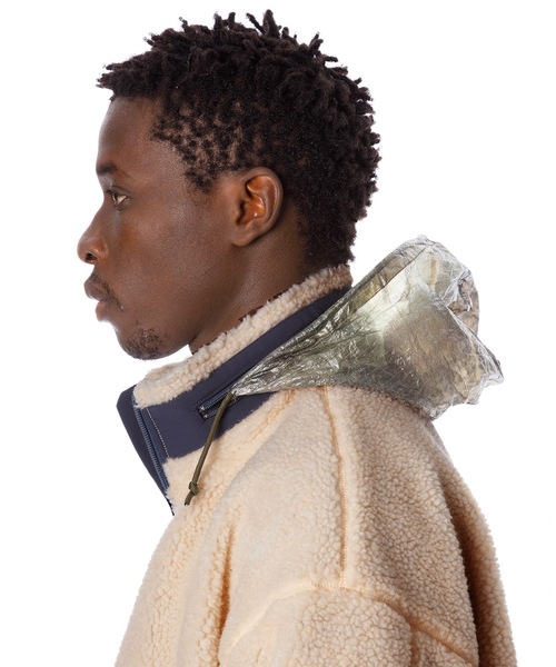 Sandinista(サンディニスタ)の「High-Neck Pile Jacket / 厚手ボア立ち襟ジャケット(その他アウター・メンズ・ブラック/ネイビー/ナチュラル・SMALL/MEDIUM/LARGE)」の9枚目の写真