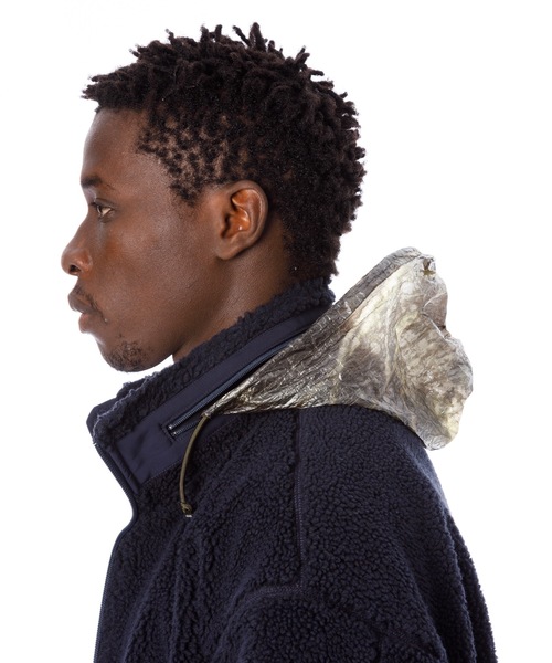 Sandinista(サンディニスタ)の「High-Neck Pile Jacket / 厚手ボア立ち襟ジャケット(その他アウター・メンズ・ブラック/ネイビー/ナチュラル・SMALL/MEDIUM/LARGE)」の6枚目の写真