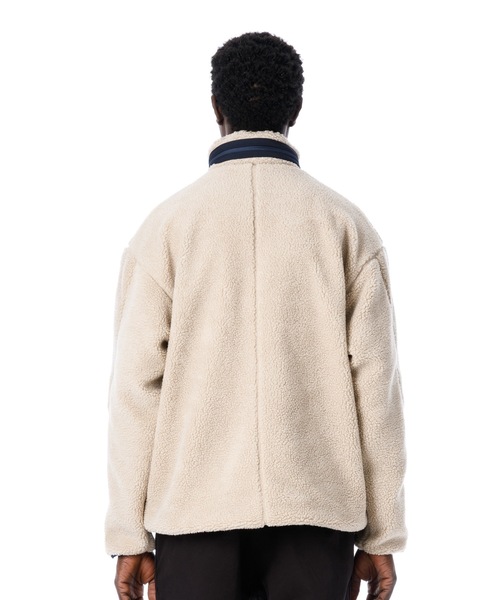 Sandinista(サンディニスタ)の「High-Neck Pile Jacket / 厚手ボア立ち襟ジャケット(その他アウター・メンズ・ブラック/ネイビー/ナチュラル・SMALL/MEDIUM/LARGE)」の15枚目の写真