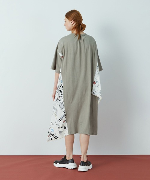 FRAPBOIS（フラボア）の「ヴォヤージュ カットワンピース（ワンピース・レディース・カーキ/ネイビー・0/1）」の5枚目の写真