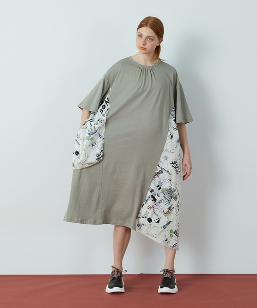 FRAPBOIS（フラボア）の「ヴォヤージュ カットワンピース（ワンピース・レディース・カーキ/ネイビー・0/1）」の13枚目の写真