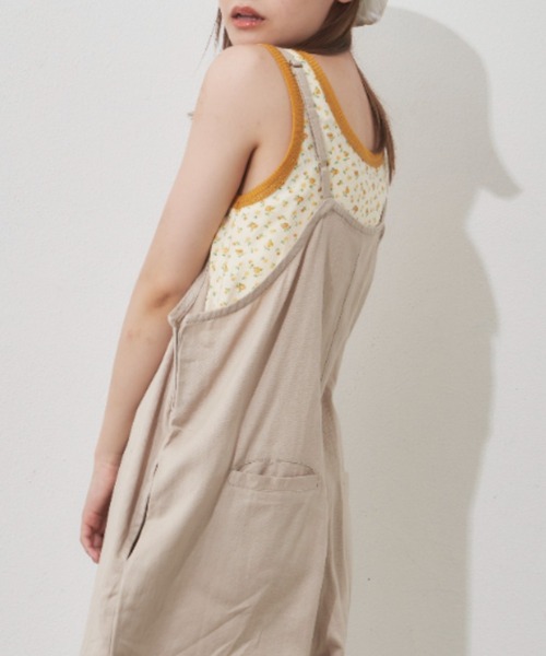 MERLOT（メルロー）の「おはな・ボーダー柄リンガータンクトップ（タンクトップ・レディース・ブルー/レッド/イエロー/パープル・FREE）」の3枚目の写真