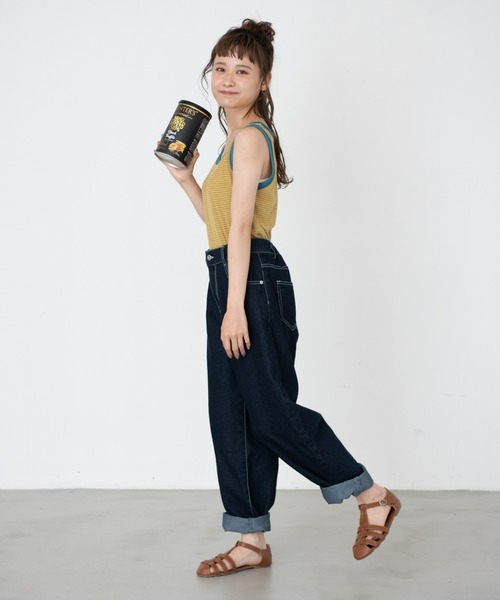 MERLOT（メルロー）の「おはな・ボーダー柄リンガータンクトップ（タンクトップ・レディース・ブルー/レッド/イエロー/パープル・FREE）」の9枚目の写真