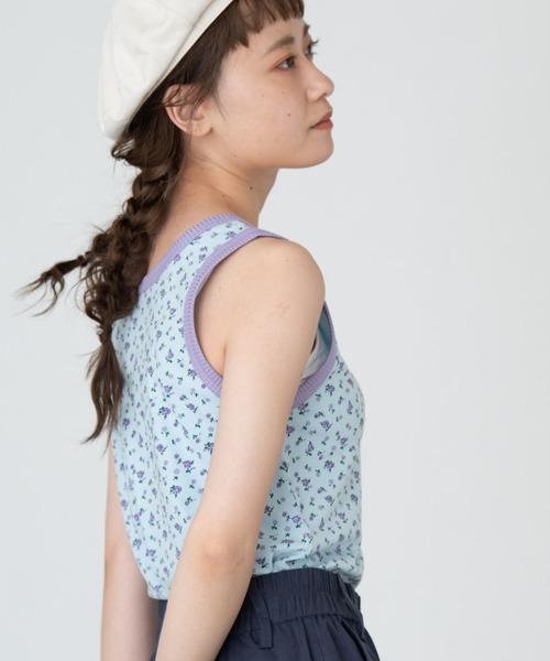 MERLOT（メルロー）の「おはな・ボーダー柄リンガータンクトップ（タンクトップ・レディース・ブルー/レッド/イエロー/パープル・FREE）」の16枚目の写真