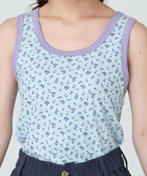 MERLOT（メルロー）の「おはな・ボーダー柄リンガータンクトップ（タンクトップ・レディース・ブルー/レッド/イエロー/パープル・FREE）」の15枚目の写真