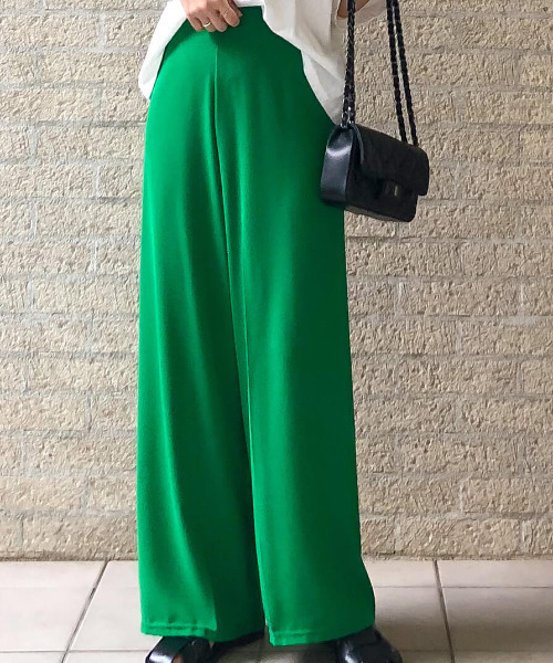 ISOOK（アイスー）の「Color wide pants / カラーワイドパンツ（nana select）（その他パンツ・レディース・レッド/グリーン・FREE）」の12枚目の写真