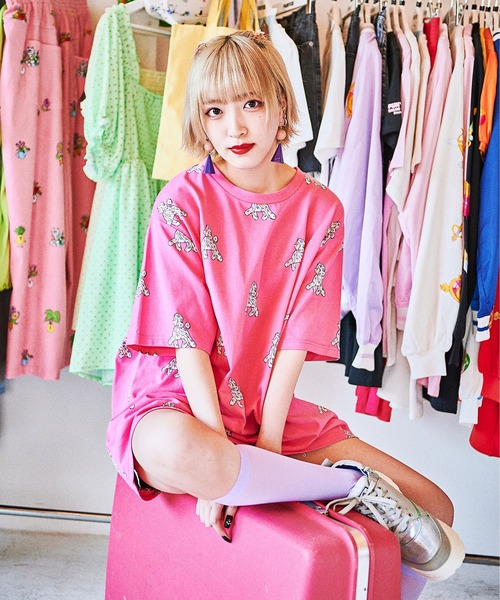 PUNYUS（プニュズ）の「プードル柄Ｔシャツ（Tシャツ/カットソー・レディース・ピンク/イエロー/ホワイト・4/3）」の14枚目の写真