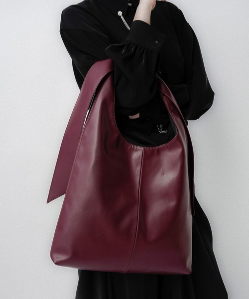 シンセティックレザーショッパートートバッグ(HARE)（トート