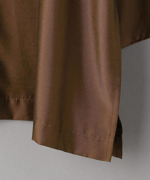 BEAUTY&YOUTH UNITED ARROWS（ビューティーアンドユースユナイテッドアローズ）の「BY キュプラ Vネックシャツ -ウォッシャブル-（シャツ/ブラウス・レディース・ブラウン/オフホワイト・FREE）」の15枚目の写真