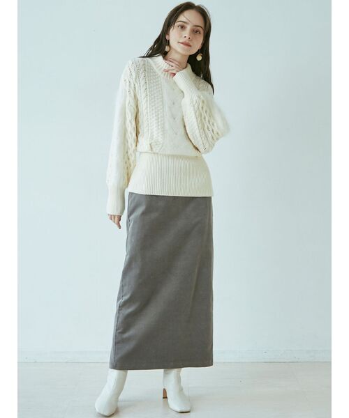 LAGUNAMOON(ラグナムーン)の「コーデュロイタイトスカート(スカート・レディース・ホワイト/チャコールグレー/ブラック・SMALL/MEDIUM)」の10枚目の写真