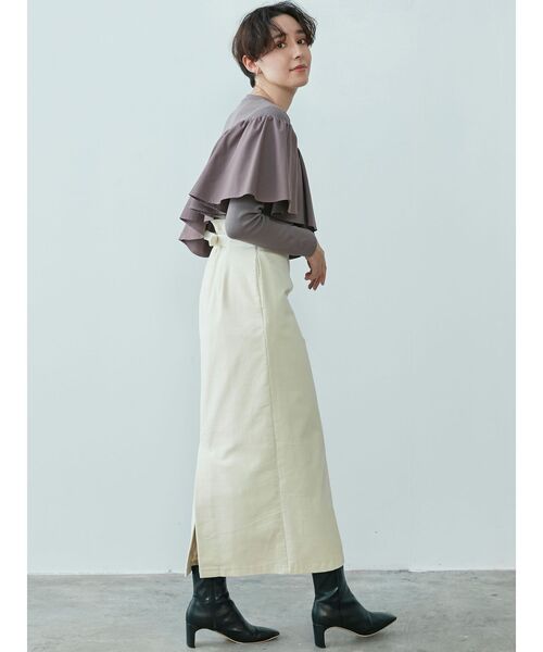 LAGUNAMOON(ラグナムーン)の「コーデュロイタイトスカート(スカート・レディース・ホワイト/チャコールグレー/ブラック・SMALL/MEDIUM)」の7枚目の写真