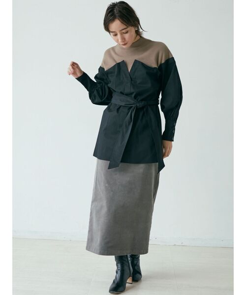 LAGUNAMOON(ラグナムーン)の「コーデュロイタイトスカート(スカート・レディース・ホワイト/チャコールグレー/ブラック・SMALL/MEDIUM)」の5枚目の写真