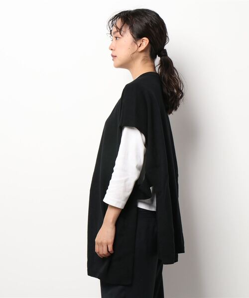 Shelly island（シェリーアイランド）の「サイドベルト前あきベスト（ベスト・レディース・ブラック/ブラウン・FREE）」の4枚目の写真