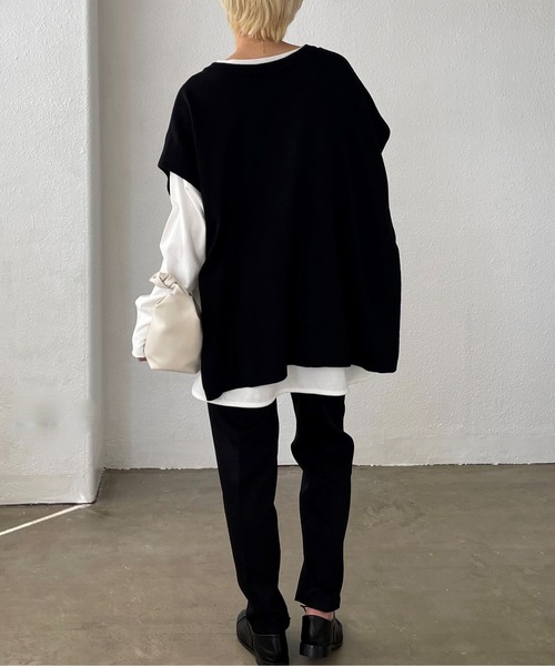 Shelly island（シェリーアイランド）の「サイドベルト前あきベスト（ベスト・レディース・ブラック/ブラウン・FREE）」の18枚目の写真