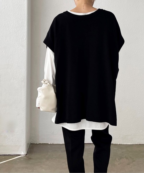 Shelly island（シェリーアイランド）の「サイドベルト前あきベスト（ベスト・レディース・ブラック/ブラウン・FREE）」の19枚目の写真