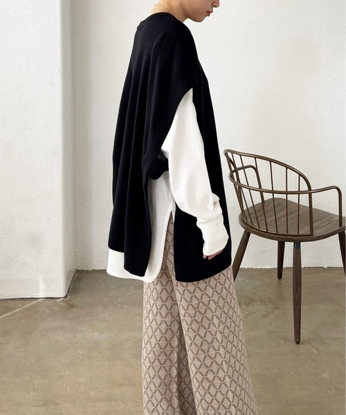 Shelly island（シェリーアイランド）の「サイドベルト前あきベスト（ベスト・レディース・ブラック/ブラウン・FREE）」の22枚目の写真