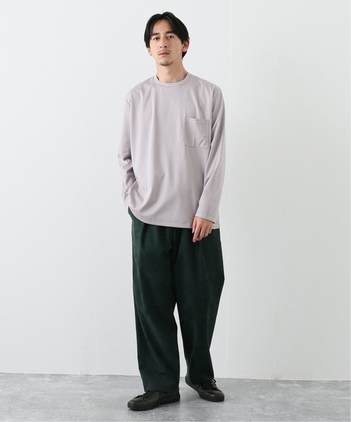 EDIFICE LA BOUCLE（エディフィスラブークル）の「【LA BOUCLE / ラブークル】1タックイージー フェイクスエード パンツ（その他パンツ・メンズ・アイボリー/ウッド/グリーン系その他・1/2/3）」の4枚目の写真