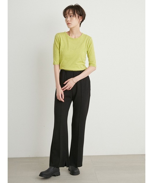 emmi(エミ)の「【emmi atelier】インサイドスリットポンチパンツ(その他パンツ・レディース・ベージュ/パープル/ブラック・0/1)」の19枚目の写真