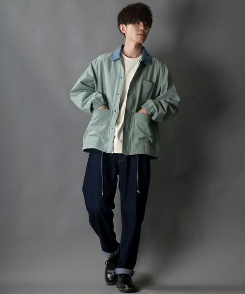 SITRY(シトリー)の「wide silhouette china sweat shirt/ワイドシルエット チャイナ スウェット シャツ/トレーナー(スウェット・メンズ・オフホワイト/ブルーグレー/チャコールグレー・M/L)」の16枚目の写真