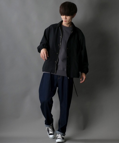 SITRY(シトリー)の「wide silhouette china sweat shirt/ワイドシルエット チャイナ スウェット シャツ/トレーナー(スウェット・メンズ・オフホワイト/ブルーグレー/チャコールグレー・M/L)」の20枚目の写真