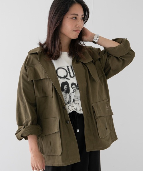 ARMY TWILL(アーミーツイル)の「ARMY TWILL Rip Stop Fatigue Jacket(ミリタリージャケット・メンズ・ブラック/カーキ・MEDIUM/LARGE)」の21枚目の写真