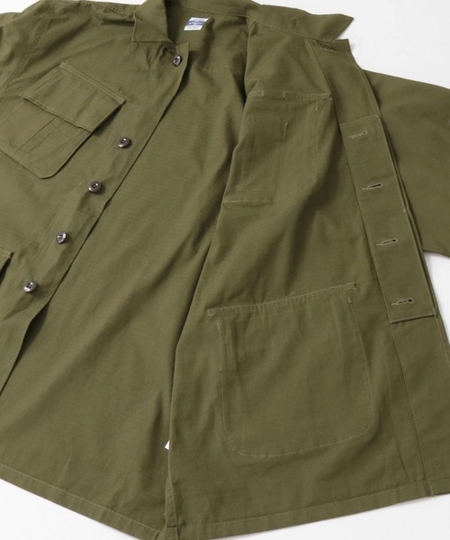 ARMY TWILL(アーミーツイル)の「ARMY TWILL Rip Stop Fatigue Jacket(ミリタリージャケット・メンズ・ブラック/カーキ・MEDIUM/LARGE)」の17枚目の写真