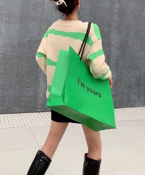 Diosfront（ディオスフロント）の「Vネック配色カーディガン（カーディガン/ボレロ・レディース・ホワイト/ブラック/グレー/ベージュ・FREE）」の22枚目の写真