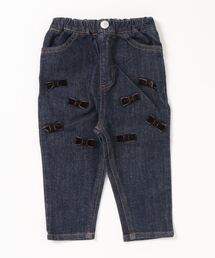 petit main | 【リンク】リボンテーパードデニム(デニムパンツ)