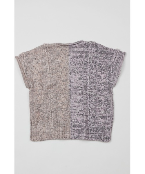 AlexanderLeeChang(アレキサンダーリーチャン)の「AlexanderLeeChang/アレキサンダーリーチャン BIG KNIT VEST ニットベスト(ベスト・メンズ・グレー/バーガンディー/ブラック・2/3)」の5枚目の写真