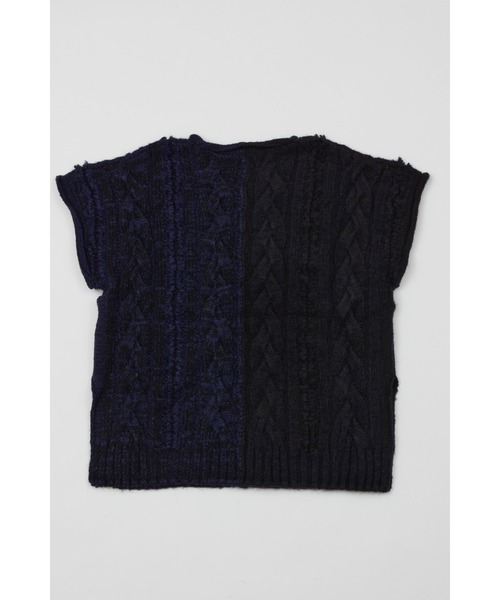 AlexanderLeeChang(アレキサンダーリーチャン)の「AlexanderLeeChang/アレキサンダーリーチャン BIG KNIT VEST ニットベスト(ベスト・メンズ・グレー/バーガンディー/ブラック・2/3)」の15枚目の写真