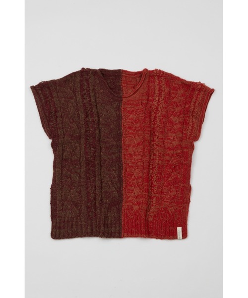 AlexanderLeeChang(アレキサンダーリーチャン)の「AlexanderLeeChang/アレキサンダーリーチャン BIG KNIT VEST ニットベスト(ベスト・メンズ・グレー/バーガンディー/ブラック・2/3)」の14枚目の写真