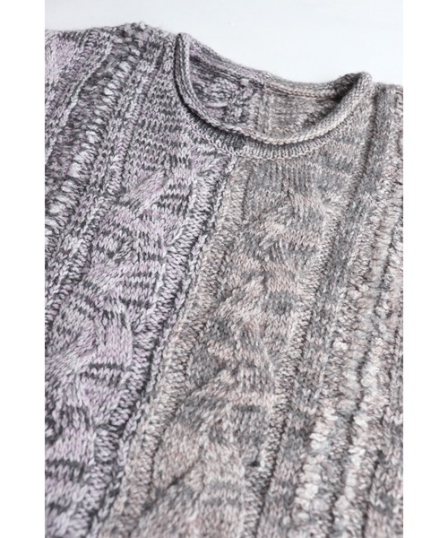 AlexanderLeeChang(アレキサンダーリーチャン)の「AlexanderLeeChang/アレキサンダーリーチャン BIG KNIT VEST ニットベスト(ベスト・メンズ・グレー/バーガンディー/ブラック・2/3)」の13枚目の写真