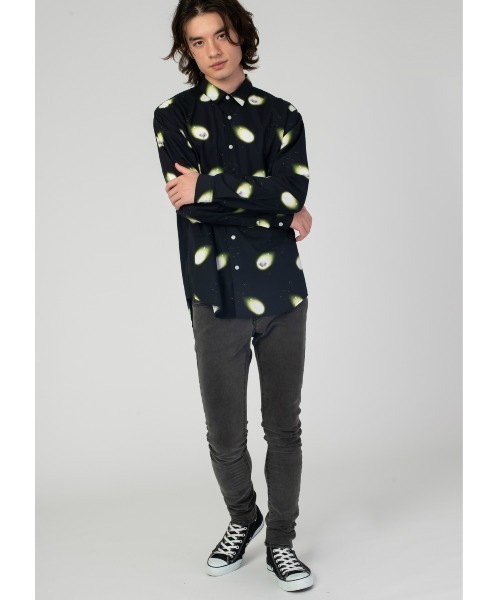 Design Tshirts Store graniph（デザイン　ティーシャツ　ストア　グラニフ）の「ライドオンシューティングスター｜グラフィックシャツ（シャツ/ブラウス・メンズ・ブラック・SMALL/MEDIUM/LARGE）」の6枚目の写真