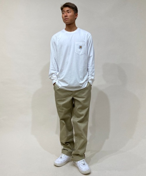 Carhartt WIP(カーハートダブリューアイピー)の「Carhartt WIP/カーハートダブリューアイピー ビッグシルエット ポケットロンT I022094(Tシャツ/カットソー・メンズ・ブラック/ホワイト/イエロー・M/XL/L)」の8枚目の写真
