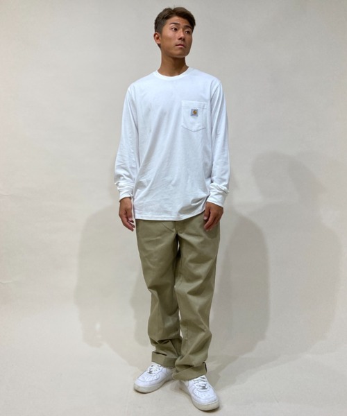 Carhartt WIP(カーハートダブリューアイピー)の「Carhartt WIP/カーハートダブリューアイピー ビッグシルエット ポケットロンT I022094(Tシャツ/カットソー・メンズ・ブラック/ホワイト/イエロー・M/XL/L)」の9枚目の写真
