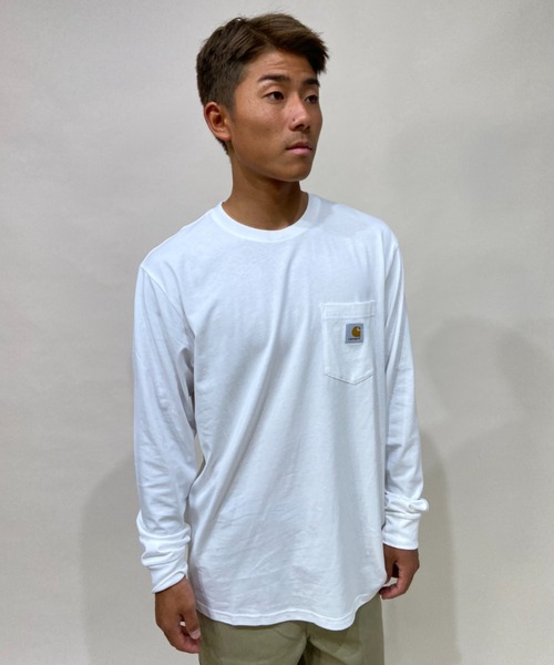 Carhartt WIP(カーハートダブリューアイピー)の「Carhartt WIP/カーハートダブリューアイピー ビッグシルエット ポケットロンT I022094(Tシャツ/カットソー・メンズ・ブラック/ホワイト/イエロー・M/XL/L)」の6枚目の写真