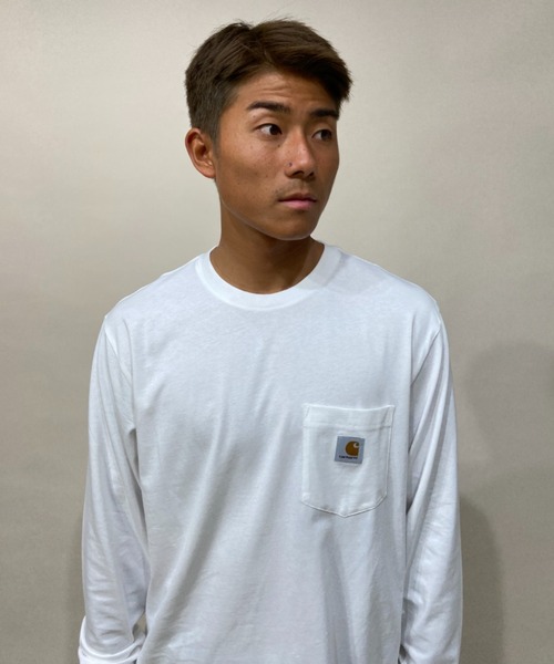Carhartt WIP(カーハートダブリューアイピー)の「Carhartt WIP/カーハートダブリューアイピー ビッグシルエット ポケットロンT I022094(Tシャツ/カットソー・メンズ・ブラック/ホワイト/イエロー・M/XL/L)」の7枚目の写真