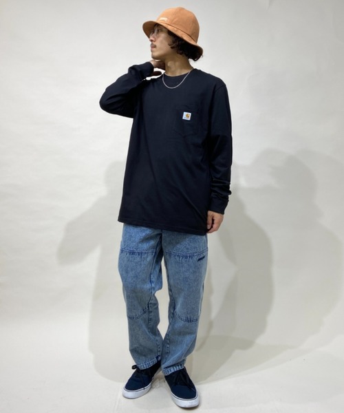 Carhartt WIP(カーハートダブリューアイピー)の「Carhartt WIP/カーハートダブリューアイピー ビッグシルエット ポケットロンT I022094(Tシャツ/カットソー・メンズ・ブラック/ホワイト/イエロー・M/XL/L)」の17枚目の写真