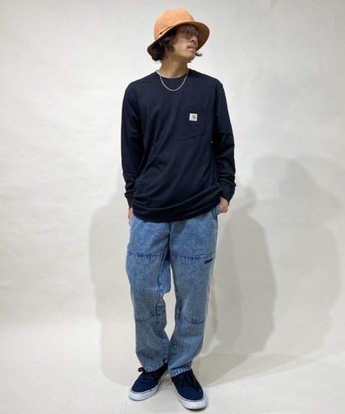 Carhartt WIP(カーハートダブリューアイピー)の「Carhartt WIP/カーハートダブリューアイピー ビッグシルエット ポケットロンT I022094(Tシャツ/カットソー・メンズ・ブラック/ホワイト/イエロー・M/XL/L)」の18枚目の写真