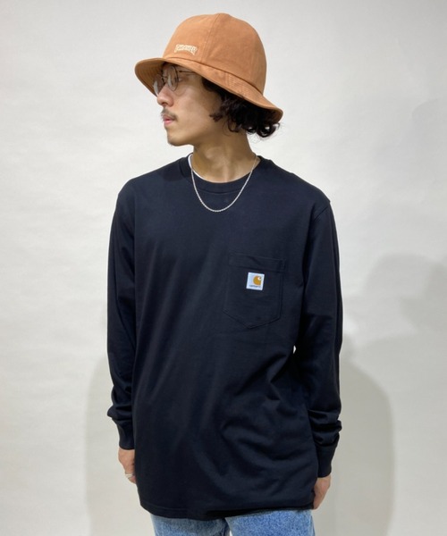 Carhartt WIP(カーハートダブリューアイピー)の「Carhartt WIP/カーハートダブリューアイピー ビッグシルエット ポケットロンT I022094(Tシャツ/カットソー・メンズ・ブラック/ホワイト/イエロー・M/XL/L)」の15枚目の写真