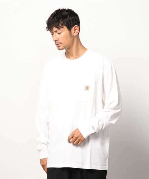 Carhartt WIP(カーハートダブリューアイピー)の「Carhartt WIP/カーハートダブリューアイピー ビッグシルエット ポケットロンT I022094(Tシャツ/カットソー・メンズ・ブラック/ホワイト/イエロー・M/XL/L)」の22枚目の写真