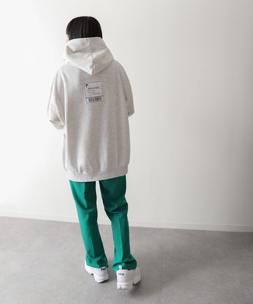 ZIP FIVE（ジップファイブ）の「【ZIP FIVE】【肉厚】バックタグビッグパーカー/フーディー（パーカー・メンズ・アイボリー/カーキ/ベージュ/チャコール/オートミール/ブルー/ブラック・MEDIUM/LARGE/X-LARGE）」の21枚目の写真