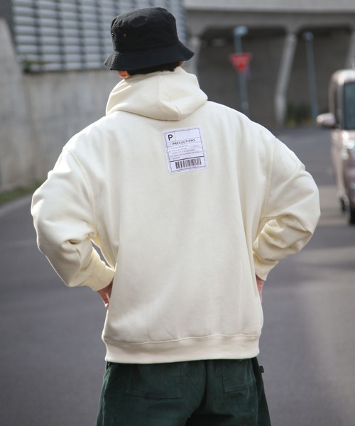 ZIP FIVE（ジップファイブ）の「【ZIP FIVE】【肉厚】バックタグビッグパーカー/フーディー（パーカー・メンズ・アイボリー/カーキ/ベージュ/チャコール/オートミール/ブルー/ブラック・MEDIUM/LARGE/X-LARGE）」の8枚目の写真