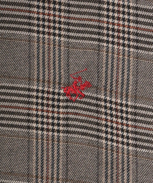 BEVERLY HILLS POLO CLUB（ビバリーヒルズポロクラブ）の「BEVERLY HILLS POLO CLUB/ビバリーヒルズポロクラブ ビッグシルエット ワンポイント刺繍 チェック スイングトップ/ジップブルゾン（ブルゾン・メンズ・チャコールグレー/ベージュ・LL/M/L）」の14枚目の写真