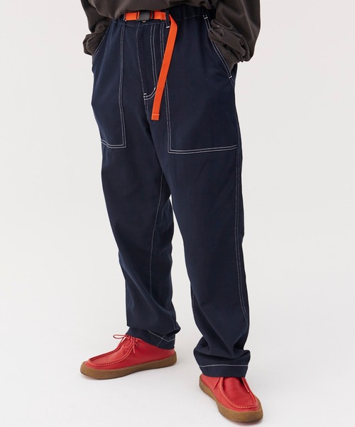 Not So Ape（ノットソーエイプ）の「ネオンベルト ベイカーパンツ（その他パンツ・メンズ・ネイビー/ベージュ/グリーン・MEDIUM/LARGE）」の3枚目の写真
