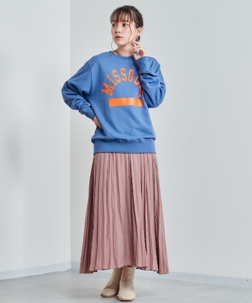Champion(チャンピオン)の「【Champion】チャンピオン カレッジプリント クルーネックスウェット B(スウェット・レディース・ブルー/レッド・M)」の6枚目の写真